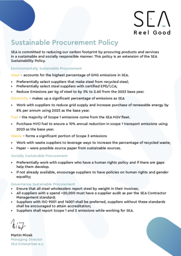 Sustainability Procurement Policy